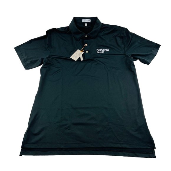 NWT Peter Millar Summer Comfort Black Short Sleeve Stretch Golf Polo Size Medium - Picture 2 of 8